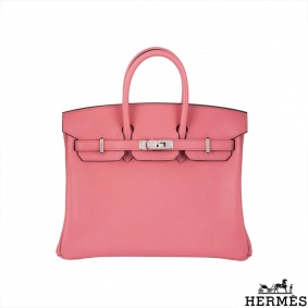 Herms Unworn Rose Azalee 25cm Birkin Bag